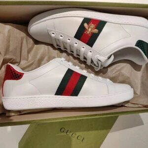 Gucci New Ace Bee Embroidered Sneakers 38
